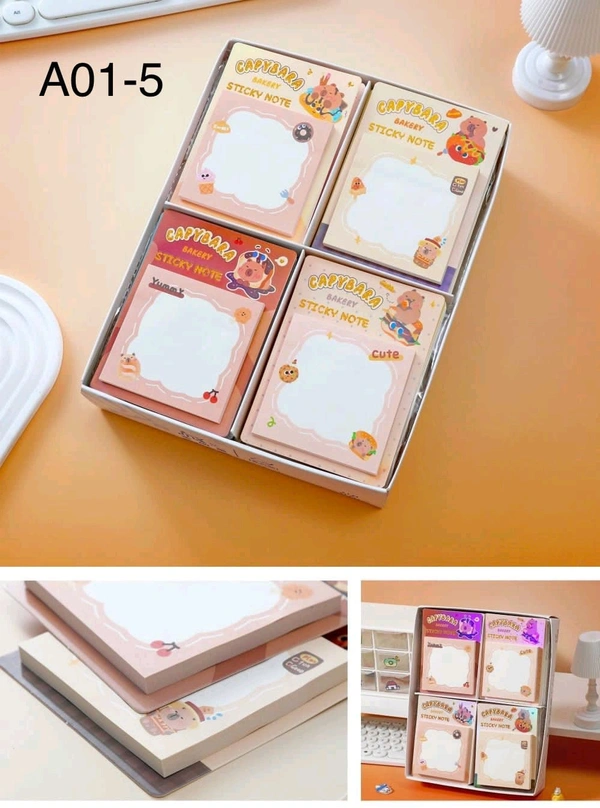 A01-5 Sticky Note Capybara 60 Sheets