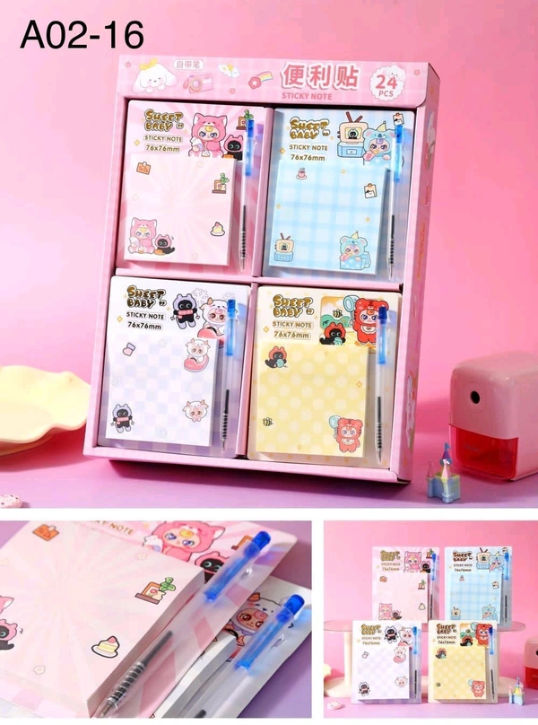 A02-16 Sticky Note With Pen 70 Sheets