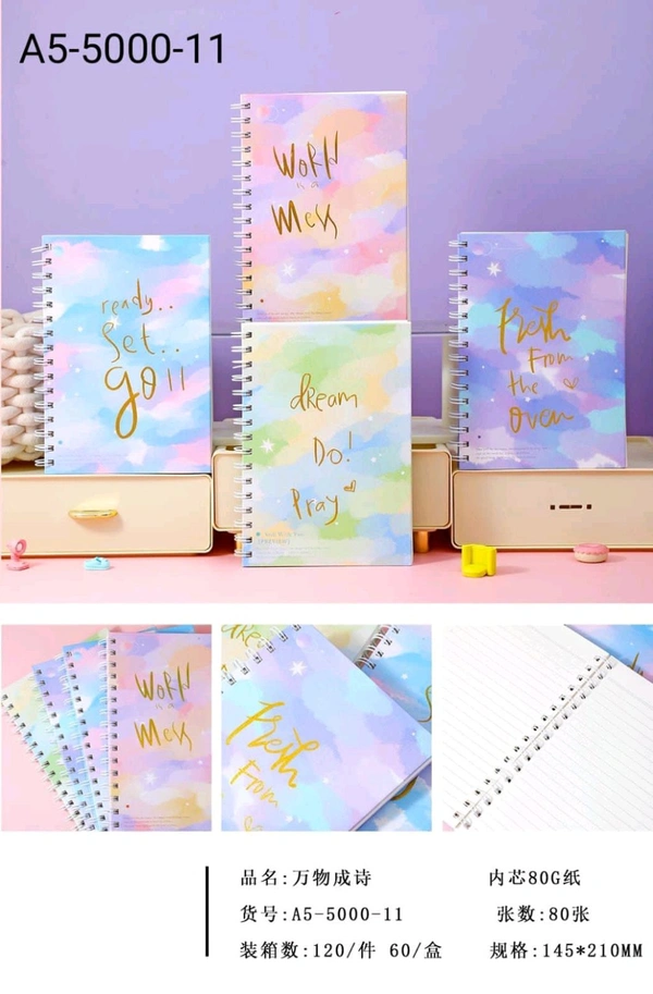 A5-5000-11 Spiral A5 160pg Diary