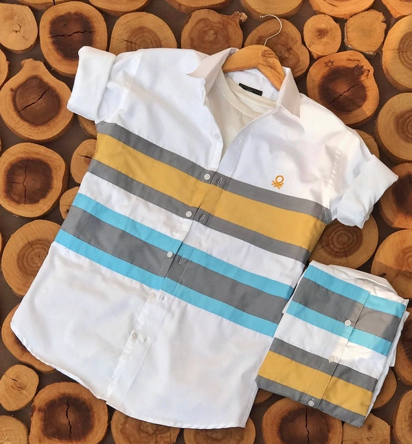Men's Shirt Pure Cotton  - White, L