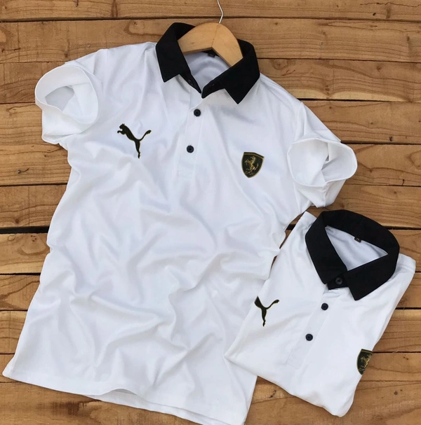 Premium Quality Dry Fit Designer Collar T Shirts For Men  - Black, L