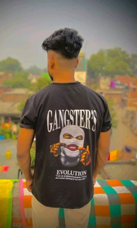 Sina Gangster's Evolution t shirt design for Alfaa male - Black, Cotton Blend, S