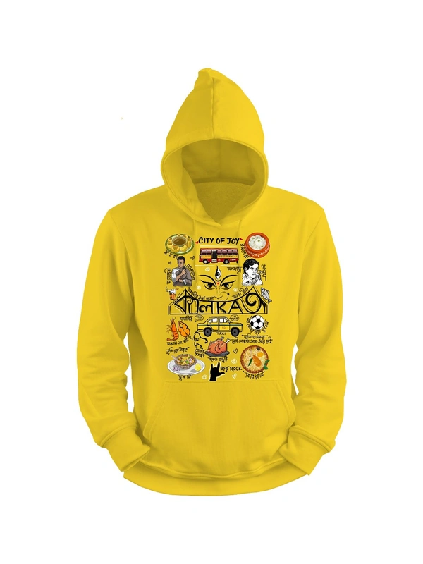 Kolkata Graphic Hoodie  - White, S