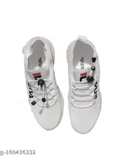 Unique Trendy Men Sports Shoes For Men  - White, 7