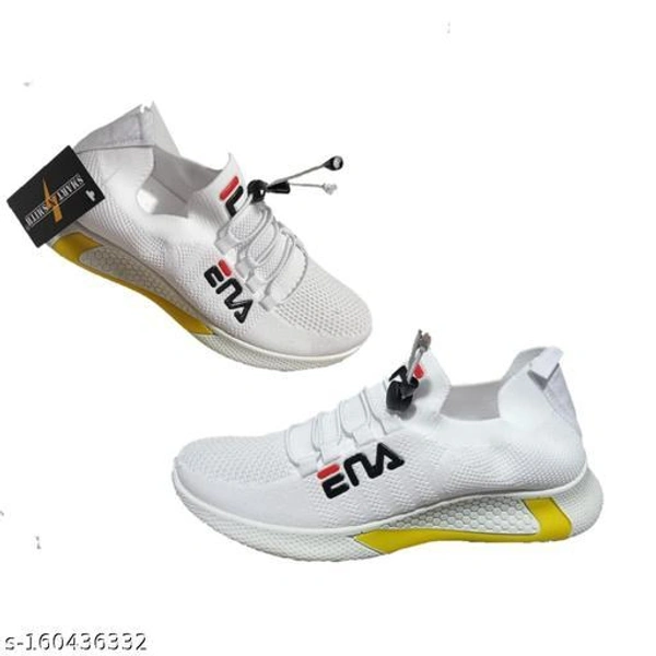 Unique Trendy Men Sports Shoes For Men  - White, 7
