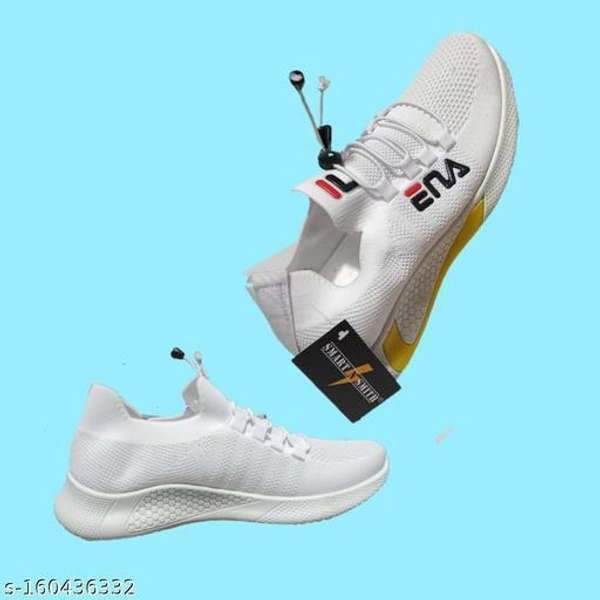 Unique Trendy Men Sports Shoes For Men  - White, 10