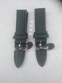Cobbler Leather Watch Strap  - Black