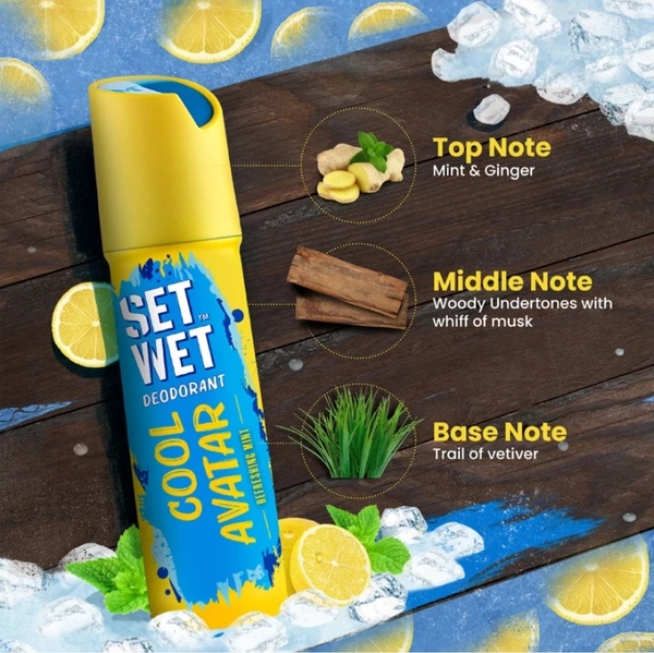 Set Wet Cool Avatar Perfume Spray - Free Size