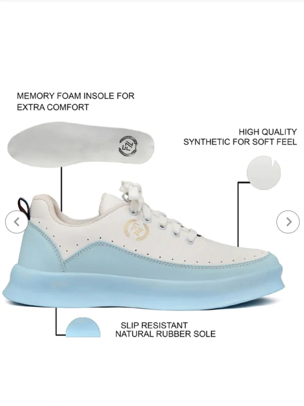 Mens  Light blue Lace Up Sneaker - 7