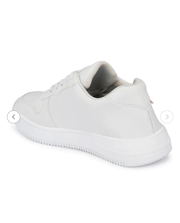 White Pu Lace Up Sbeaker - 8