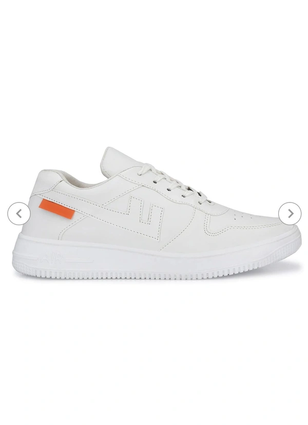 White Pu Lace Up Sbeaker - 8