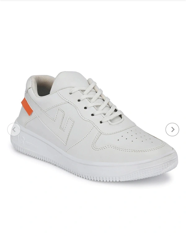 White Pu Lace Up Sbeaker - 8