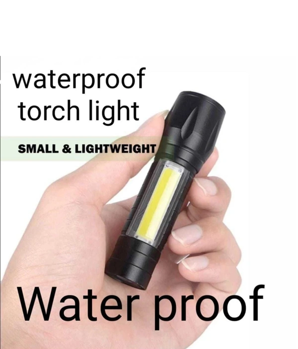 Jk Sales 3w Super Bright  XPE COB LED ZOOM Aluminium Mini  FlashLight   Waterproof USB Rechargeable PowerFul Torch ( Black 9.5cm Rechargeable 