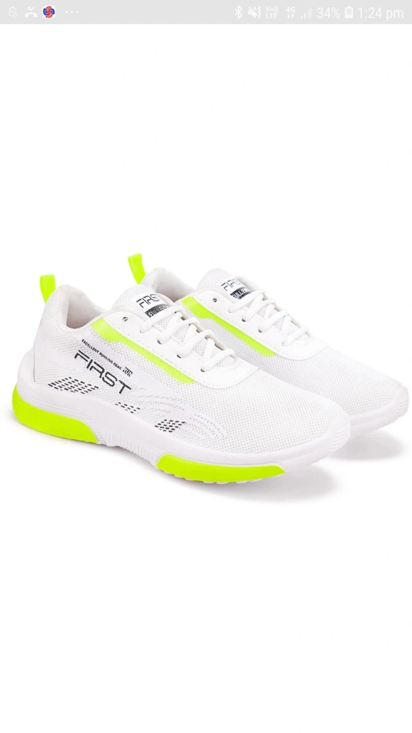 Fast Trendy Tranier Lace Of sporty Casual Running shoes for  Mens (White) - 8