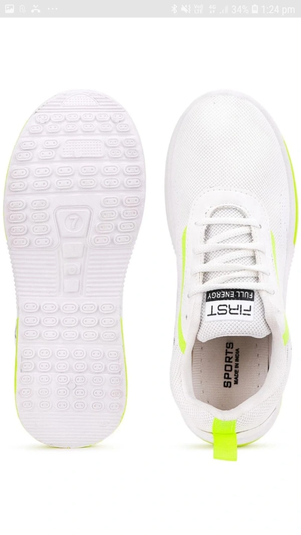Fast Trendy Tranier Lace Of sporty Casual Running shoes for  Mens (White) - 8