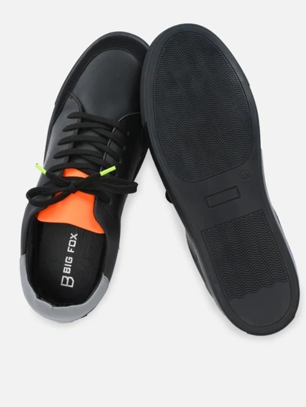  BIG FOX  Black  Synthetic Lace Up Shoes  - Black, 7