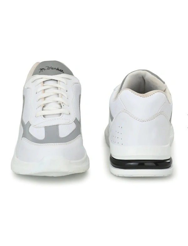 MRWONKER   Men Lace Up Sneakers  - White, 6