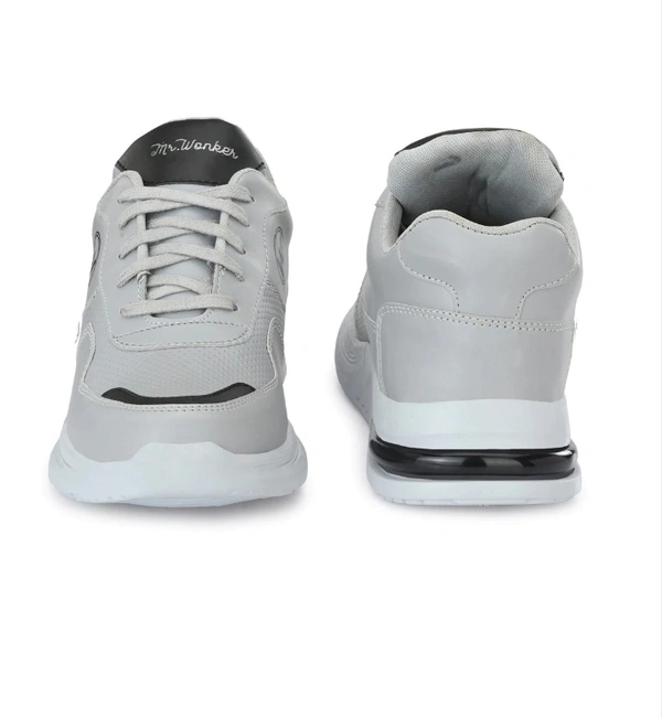 MRWONKER   Men Lace Up Sneakers  - Gray, 8