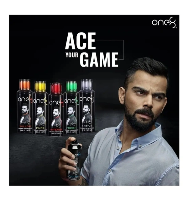 One 8 By Virat Kohli Aquea Perfume Body Spray 200ml - Free Size, Blue