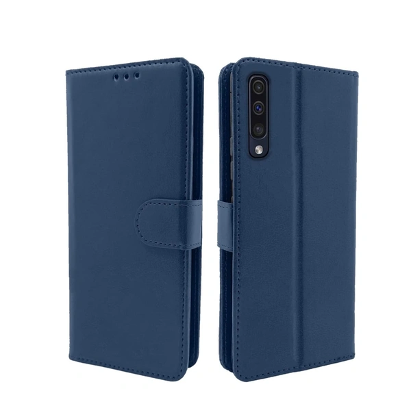 Pikkme Flip Cover for Samsung Galaxy A50 /A50s/A30s (Faux Leather | Blue) - Blue, Free Size