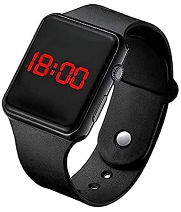 GREKEY Men's and Women's LED Digital Watch (Black) - Free Size
