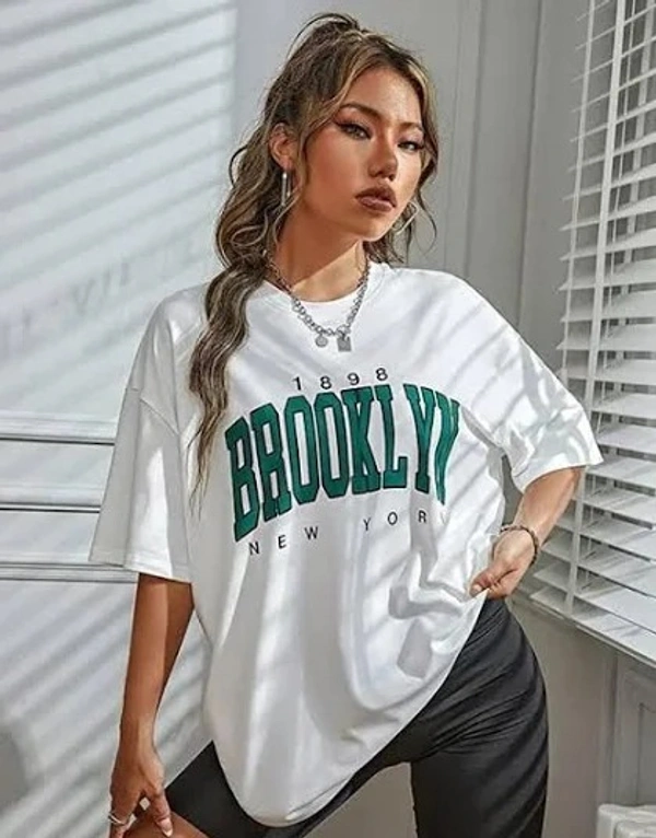 Veroconic Branded Oversize Back Printed Tshirt Tee Top for Womens and Girls in - m