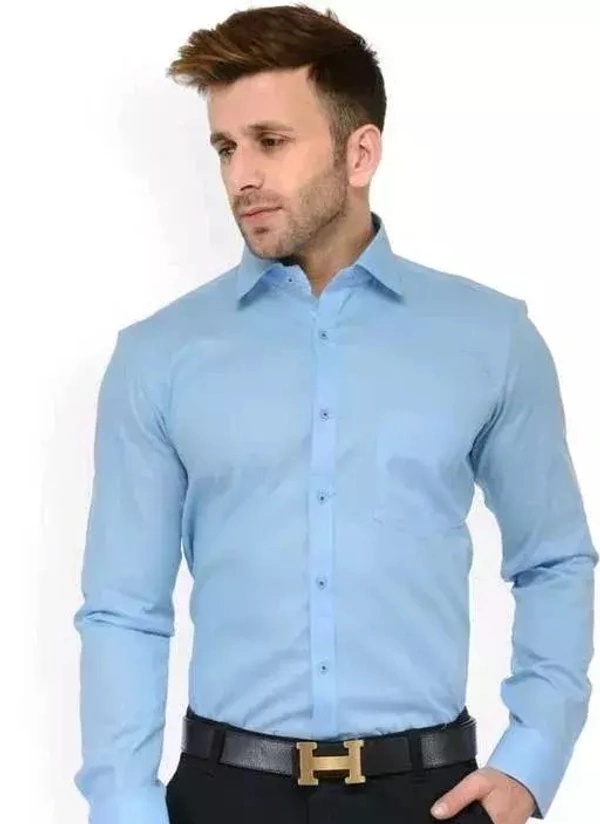 Trendy Men Formal Shirts - Sky Blue Color - M