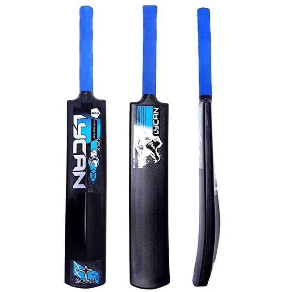 Lycan Junior Cricket Bat (Size 3, Age 6-10 Year Old Kids, Plastic) - Free Size