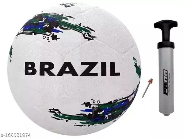 PB08 WINNING EVERYDAY BRAZIL COUNTRY RUBBER MOULDED FOOTBALL SIZE 5 FOOTBALL - Free Size