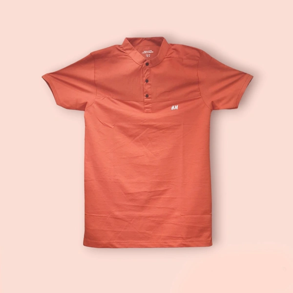 Mens Stylish Cotton Tshirt - Web Orange, L