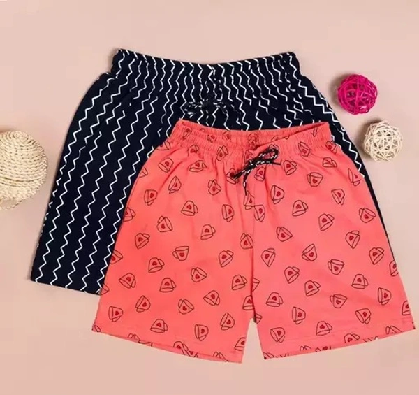 Powermerc awesome graphic printed shorts combo of 2 for women. - 26
