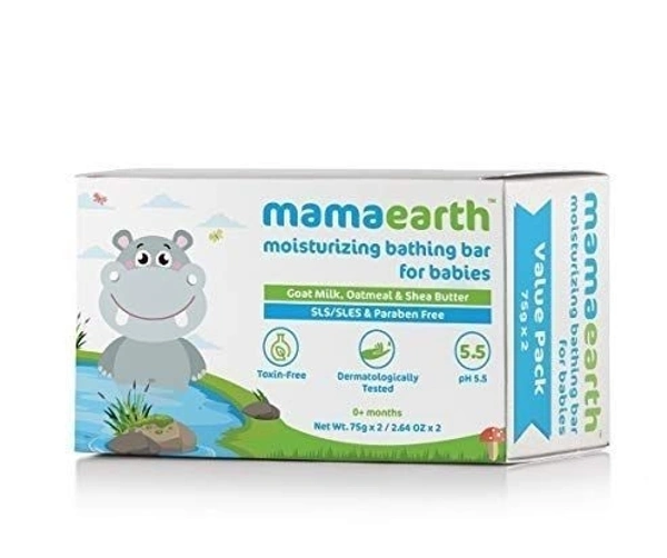 Mamaearth Baby Moisturizing Bathing Soap (Pack 2 ) (2x75g) - 75g