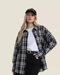 Fabulous and Stylish Shirt Fit Women Check Shirt for Casual wear (pack of one) - M