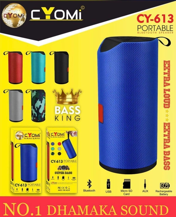 Cyomi CY613 Portable Speaker with Mobile Holder - Free Size