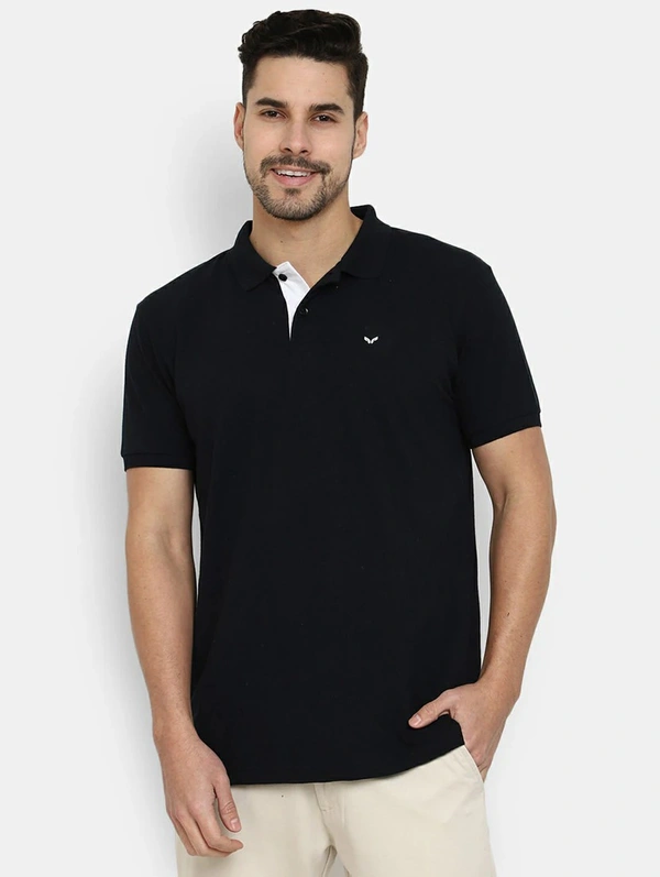 Polo Neck Solid Polo T-Shirt - S