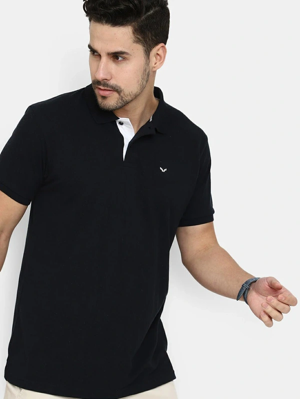 Polo Neck Solid Polo T-Shirt - S