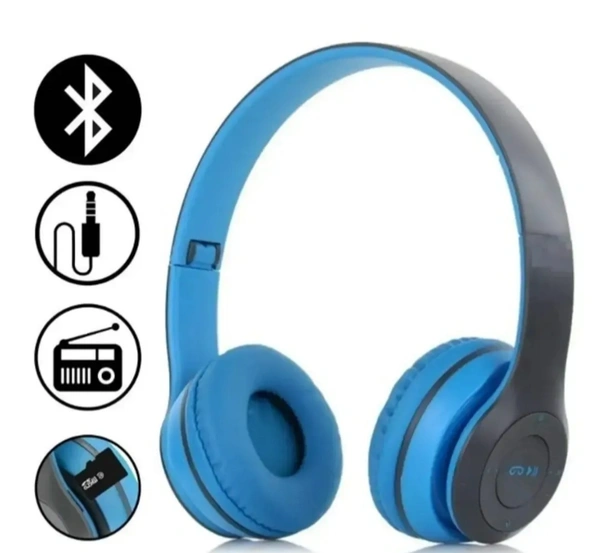 Headphone Earphone Wireless Bt Foldable With Mic - Free size