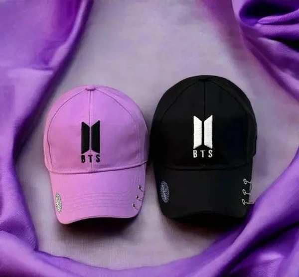 Black & Purple Bts Ring Cap for Men & Women (Combo) - Free Size