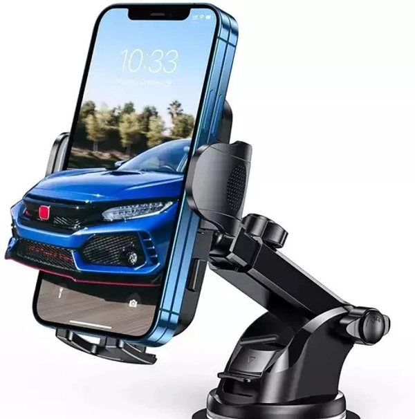 Car Mobile Holder for Dashboard, Windshield, Anti-slip, Clip (HQ) - Free Size