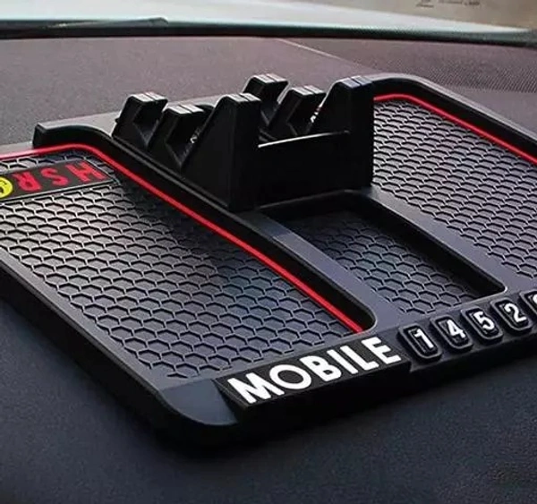 Silicone Rubber Heavy Car Mat Dashboard Mobile Phone Holder Mount Stand Bracket for All Smartphones - Free Size