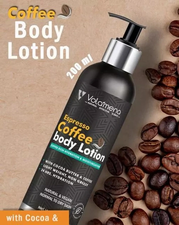 Volamena Coffee Body Lotion, For Soft beautiful Skin 200 ml