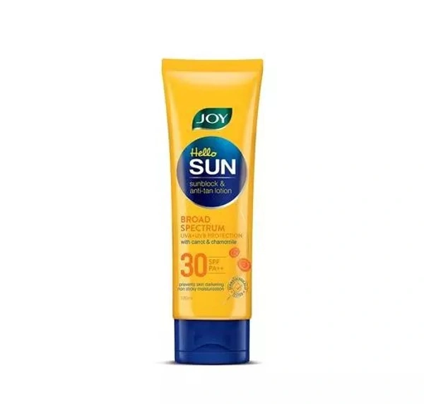 Joy Hello Sun SunBlock & Anti-Tan Lotion Sunscreen - SPF 30 PA++ (120 ml)
