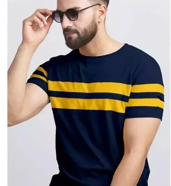 "Reguler Fit T-shirts for Casual Party Wear T-shirts (NAVY) - 
