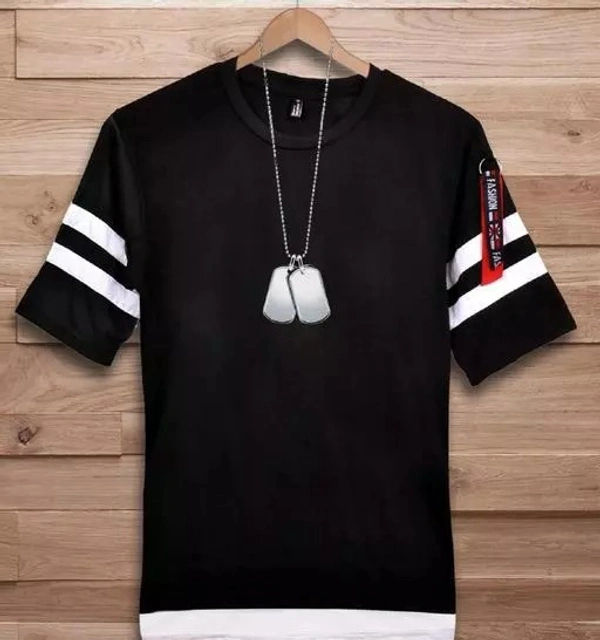 Helmont Men's Solid Round Black Tshirts