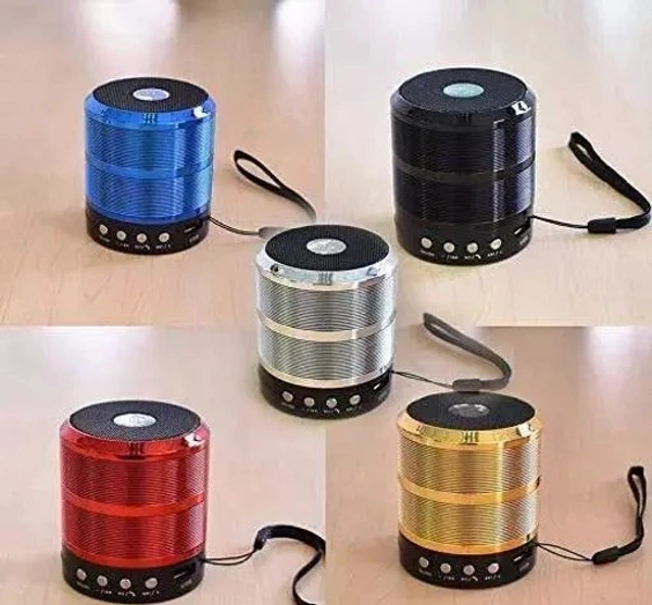 TIMTOM Mini Bluetooth Speaker WS 887 with FM Radio, Memory Card Slot, USB Pen Drive Slot, AUX Input Mode, Compatible with All Devices-Blue 5 W Bluetooth Speaker