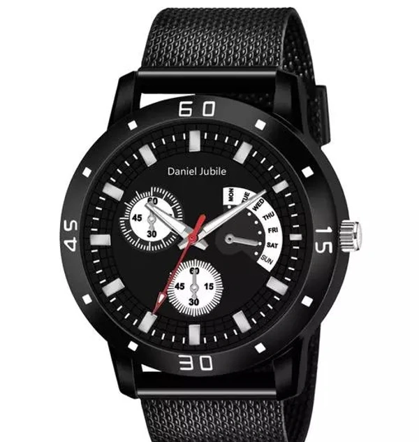 PU04 BlackLather men Unique watch men Lather Analog Sport watch Men birthday gift watch men watch black chain Wrist watch chain automatic watch hand watch for boys watch for men ghadi sport watch Boys Watches for men Watch Formal Men Watch For Boys
