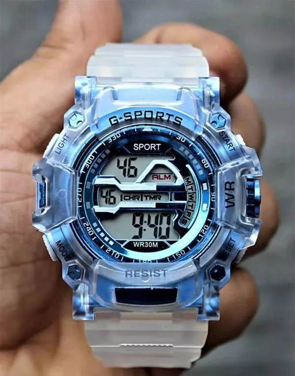 ransparent Blue Round Digital Sports Watch For Men And Boys, Best Selling, Waterproof New Arrival Latest Trending Solid Sports Silicone Watch For Men, Gents And Boys Under 299, Under 249 Under 199, Under 499, Under 349, Under 399, Under 499, High Quality Watches, Automatic Watch, Men Watches