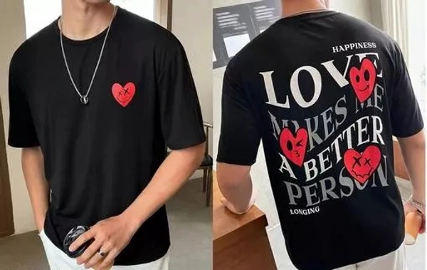 KEESOR Men Tshirt|Men Printed Round neck Tshirt|Men Graphic print Tshirt - L
