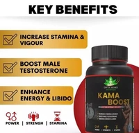 Kama Boost - Ayurvedic Testosterone Booster | Sex Power Capsules | Ling Booster Capsules | Long Time Sexual Medicine | Men's Sexual Power Enhancer | Shilajit Capsules - 30 Capsules - 