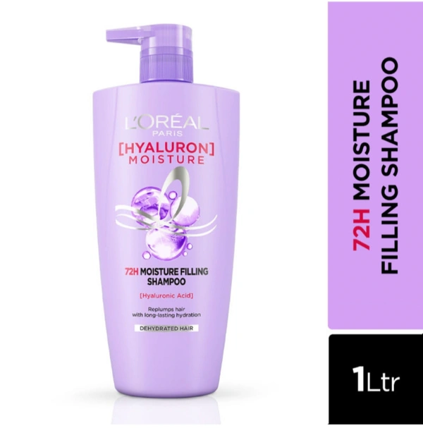 L'Oreal Paris Hyaluron Moisture 72H Moisture Filling Shampoo With Hyaluronic Acid 1Ltr 